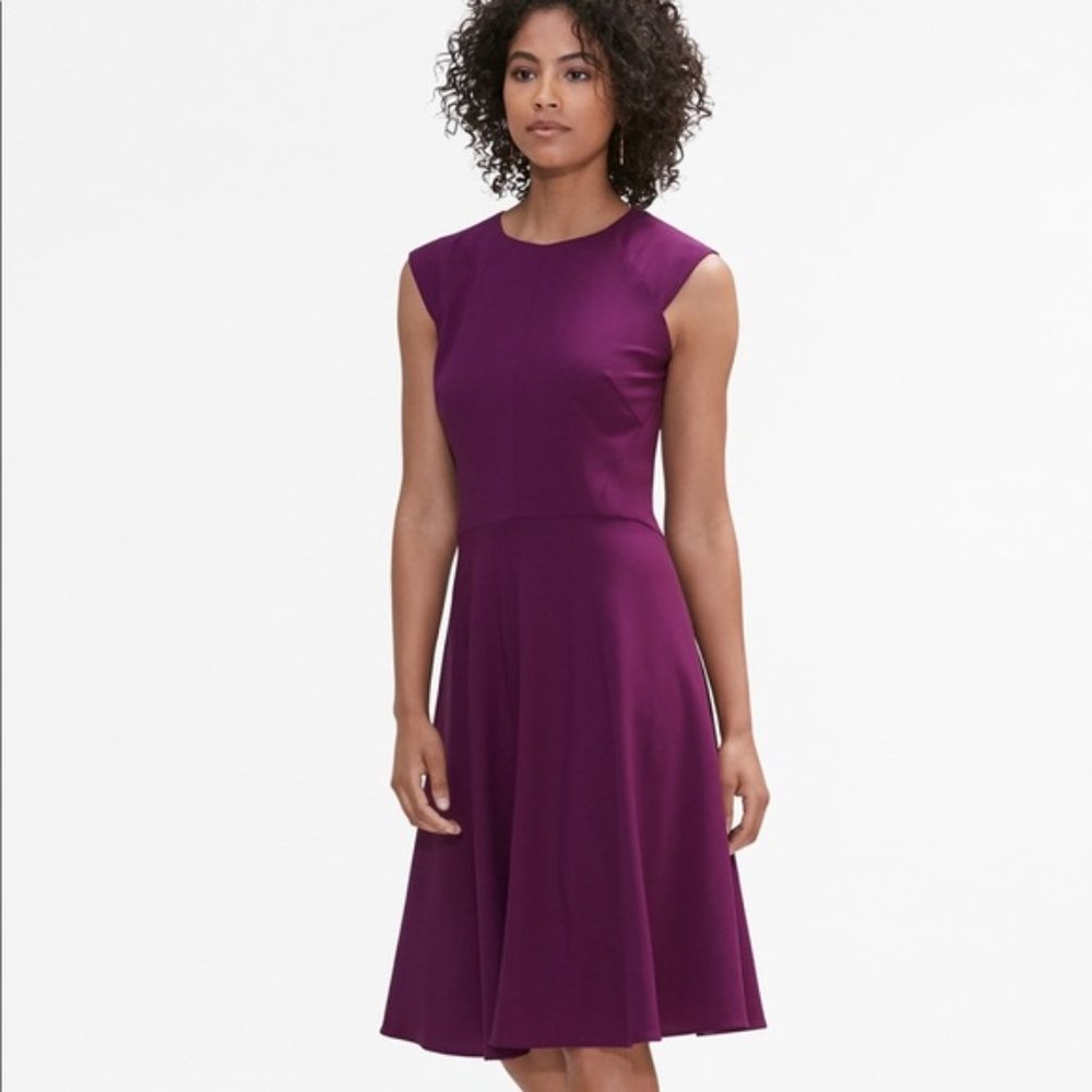 M.M. Lafleur The Toi A-Line Fit In Flare Purple Plum NWT Dress. Size: 16